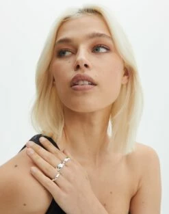 V-Neck Full Length Knit Jumper -Glassons Store three gold rings silver front je52535rng 2