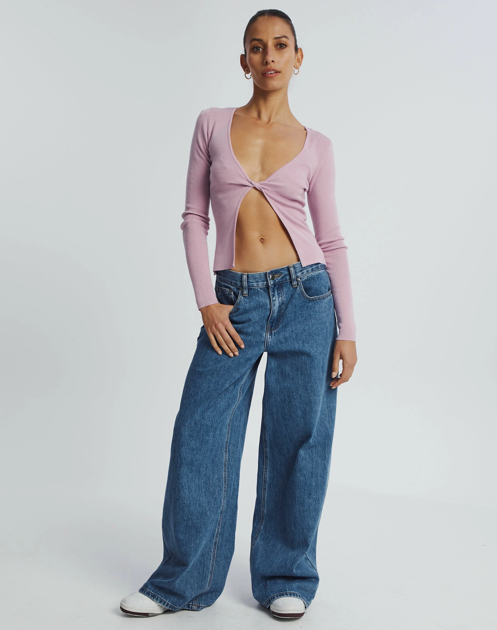 Twist Split Front Long Sleeve Knit 4 Twist Split Front Long Sleeve Knit - Image 2