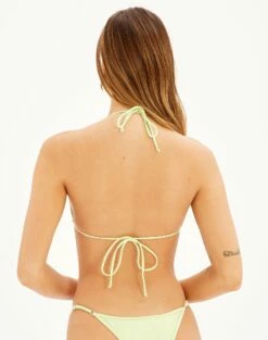 Triangle Padded Shimmer Halter Bikini Top -Glassons Store tropic padded tri bikini top lime splice back ga55358shm
