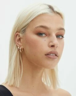 Tailored Oversized Vest -Glassons Store twisted plain hoop pack gold front je121822ear