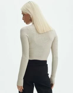 Ribbed V Neck Long Sleeve Knit -Glassons Store vance v neck what the shell back kl79068vn