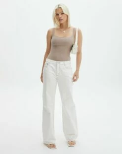 Supersoft Square Neck Bodysuit -Glassons Store veronika square neck bodysuit dusty mink full tb54146pln