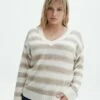 Print Knit V Neck Jumper -Glassons Store vivi v neck jumper rib stripe front kl78867rjac 1