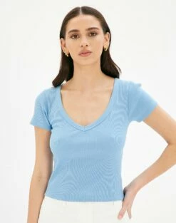 Supersoft Thin Strap Bodysuit -Glassons Store voop tee monday blues front ts74894ocot