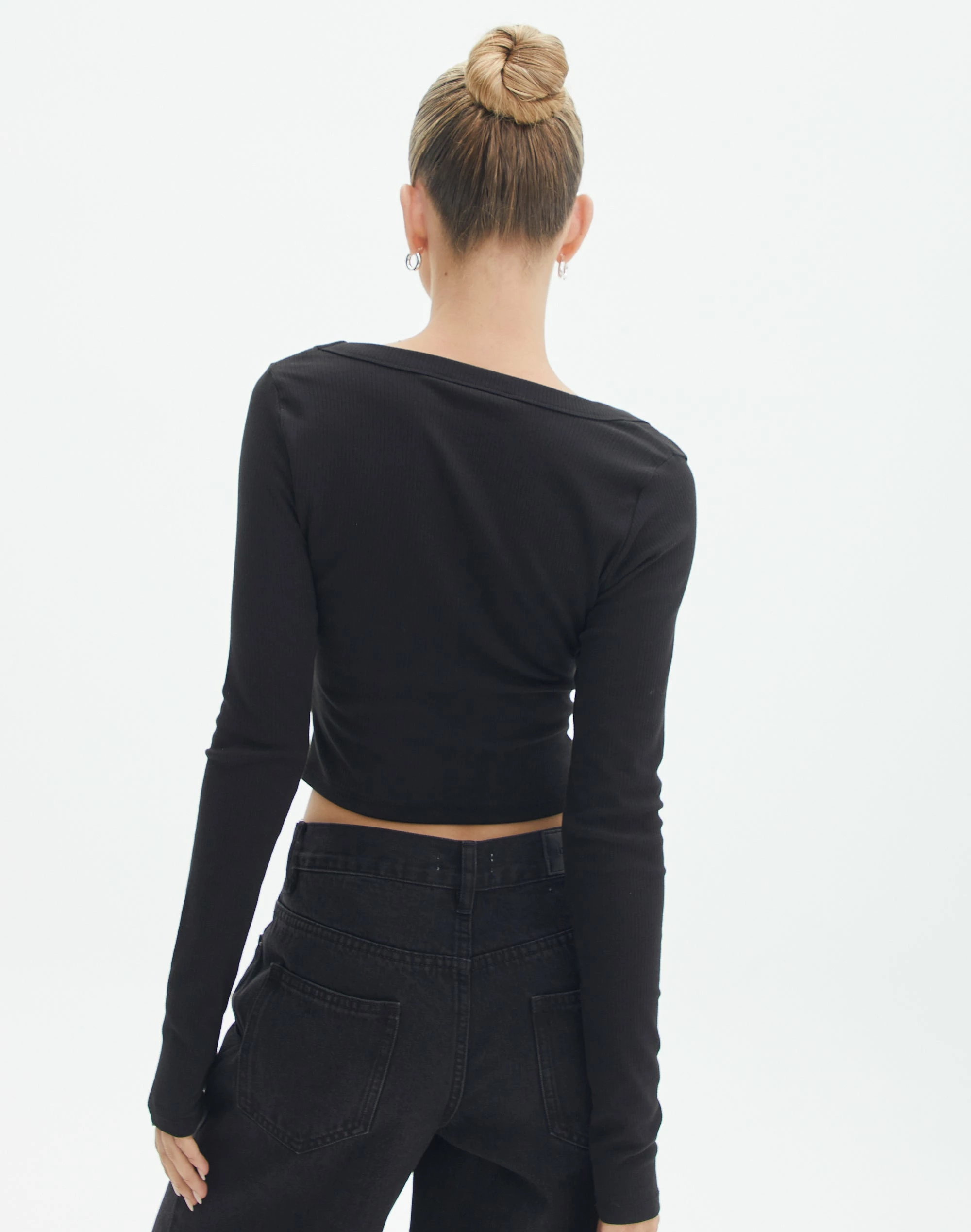 Cotton Scoop Neck Long Sleeve Top 5 Cotton Scoop Neck Long Sleeve Top - Image 3