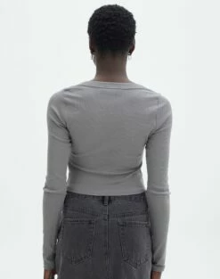 Cotton Scoop Neck Long Sleeve Top 36 Cotton Scoop Neck Long Sleeve Top -Glassons Store wylie wide rib scoop gunsmoke back tl53892prib