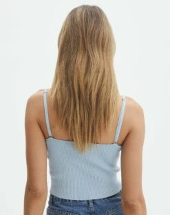 Knit V Neck Tank Top -Glassons Store yves v neck tank blue bubble back kv125600vn
