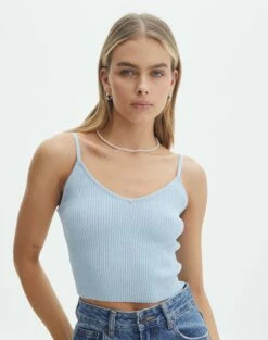 Sheer Ribbed Long Sleeve Knit Top -Glassons Store yves v neck tank blue bubble front kv125600vn 4