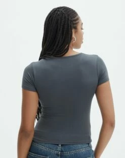 Zip Detailed Crop Tee -Glassons Store zala zip top shadow dancer back ts107400vis